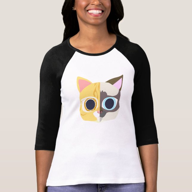 two faces of a cat T-Shirt (Front)