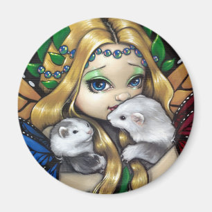 "Two Fae Ferrets" Magnet