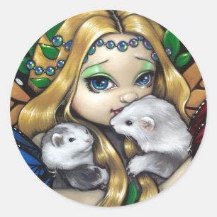 "Two Fae Ferrets" Sticker