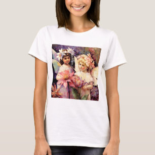 Two Fairy Girls in a Flower Garden T-Shirt