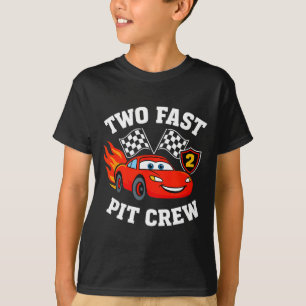 Two Fast 2 2nd Birthday T Crew 2yr Year Old  T-Shirt