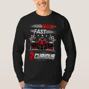 Two Fast 2 Curious racing 2nd Birthday two fast bi T-Shirt