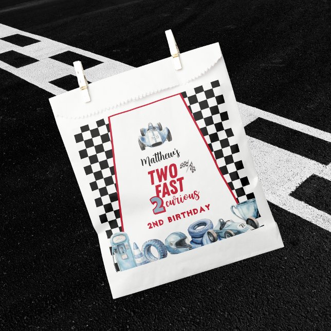 Two Fast 2nd birthday Boy Racing Car  Favour Bags (Creator Uploaded)