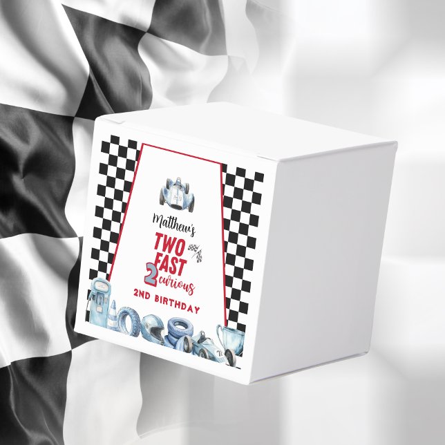 Two Fast 2nd birthday Boy Racing Car  Favour Box (Creator Uploaded)