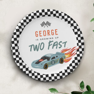 Two Fast 2nd Birthday – Hot Car Party Paper Plate