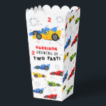 Two Fast 2nd Birthday Kids Racing Cars Custom Favo Favour Box<br><div class="desc">Two Fast 2nd Birthday Kids Racing Cars Personalised Name Custom Party Favour Boxes Popcorn Boxes features your custom text with a colourful racing cars. Fabulous for kids birthday party celebrations. Designed by Evco Studio www.zazzle.com/store/evcostudio</div>