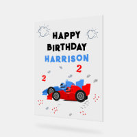Two Fast 2nd Birthday Kids Racing Cars Name