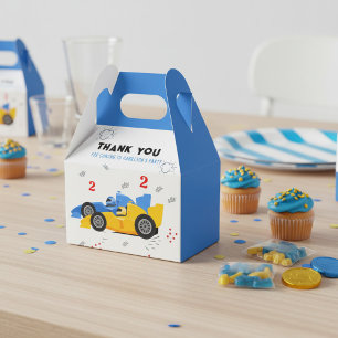 Two Fast 2nd Birthday Kids Racing Cars Name Favour Box