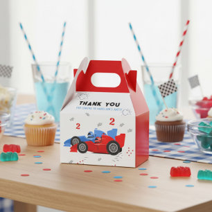 Two Fast 2nd Birthday Kids Racing Cars Name Favour Box