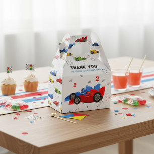 Two Fast 2nd Birthday Kids Racing Cars Name Favour Box