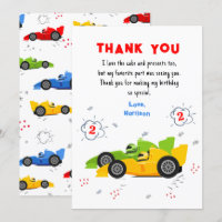 Two Fast 2nd Birthday Racing Cars