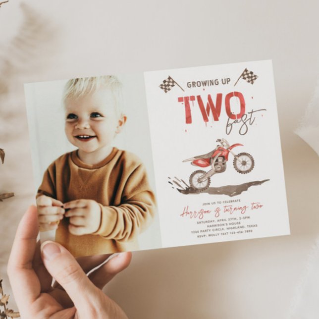 TWO Fast Birthday Invitation | Dirt Bike (Creator Uploaded)