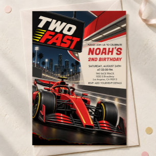 Two Fast Birthday Invitation for 2 Year Old