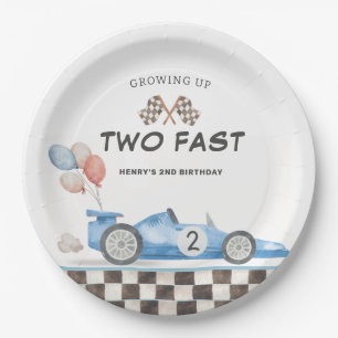 Two Fast Birthday Racecar 2nd Lap Paper Plate