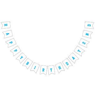 Two Fast Blue Race Car 2nd Birthday Party Bunting