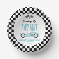 Two Fast Blue Race Car 2nd Birthday Party