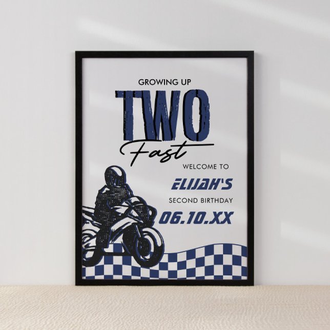 Two Fast Boys 2nd Dirt Bike Birthday Poster (Creator Uploaded)