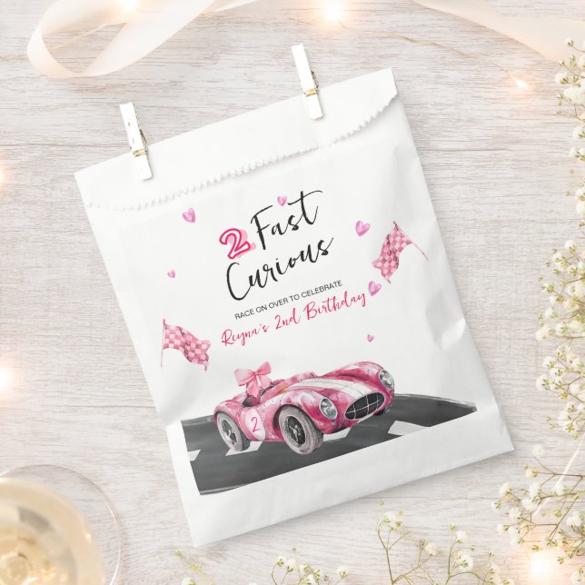 Two Fast Curious Birthday  Favour Bags (Clipped)