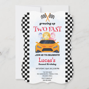 Two Fast Dinosaur Race Car 2nd Birthday Party 