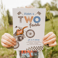 Two Fast Dirt Bike Invitation