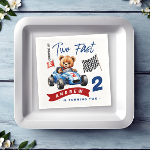 Two Fast Race Car 2nd Birthday  Napkin