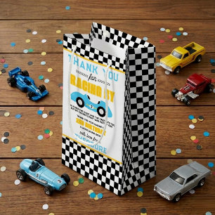 Two Fast Race Car 2nd Birthday Party Small Gift Bag