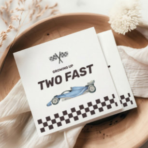 Two Fast Race Car 2nd Boy's Birthday Party Napkin