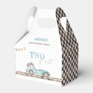 TWO Fast Race Car Birthday Favour Box