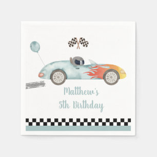 Two Fast Race Car Birthday Napkin