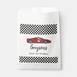 Two Fast Race Car Boy 2nd Birthday Party Favour Bags