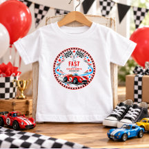 Two Fast Red Vintage Race Car 2nd Birthday