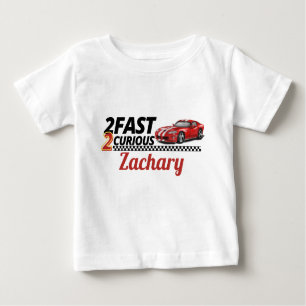 Two Fast Two Curious Vintage Birthday Baby T-Shirt