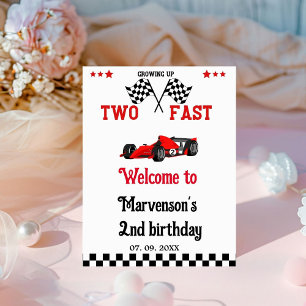 Two fast welcome sign 2nd girl birthday party