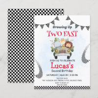 Two Fast wild safari race car 2nd Birthday Party