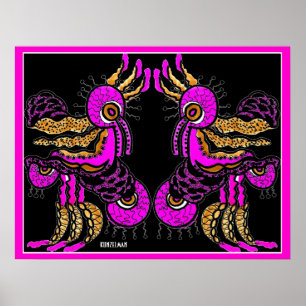 TWO FEATHERED FRIENDS POSTER