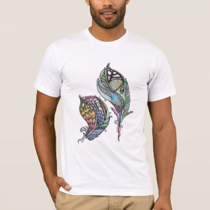 Two Feathers on T-Shirt