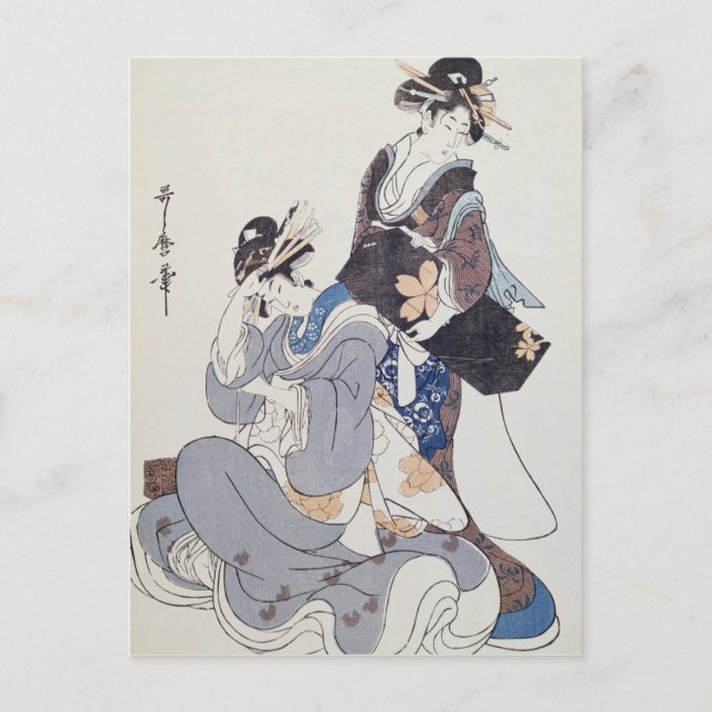 Two Female Figures Postcard (Front)