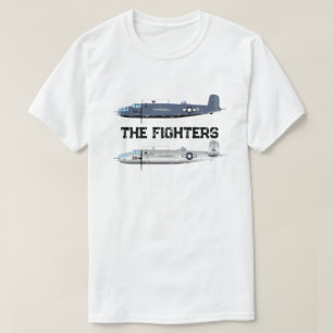 Two Fighter Jets Illustration – Military Aircraft T-Shirt