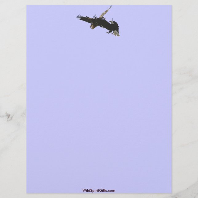 TWO FIGHTING BALD EAGLES Letterhead Design (Front)
