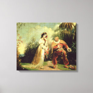 Two figures in Turkish costume in an Eastern lands Canvas Print