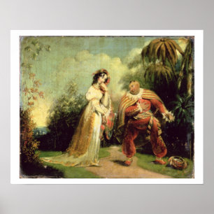 Two figures in Turkish costume in an Eastern lands Poster