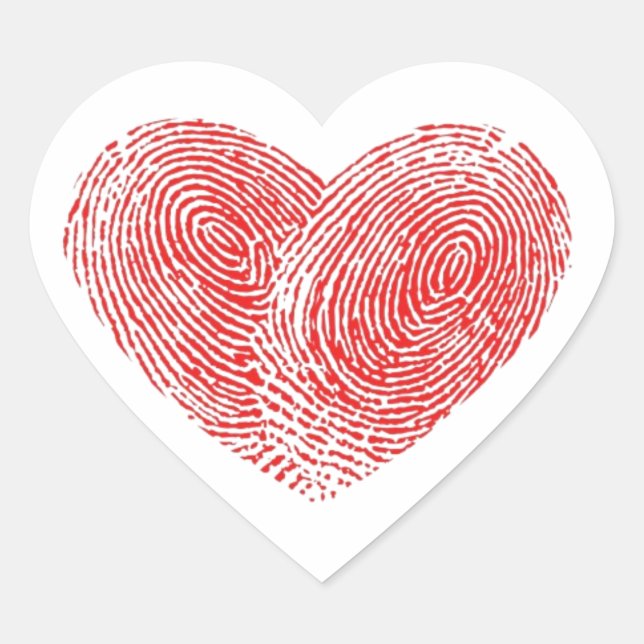 Two Fingerprints, One Heart – A Symbol of True Lov Sticker (Front)