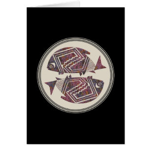 Two Fish, Mimbres Pottery, Image 18 Card