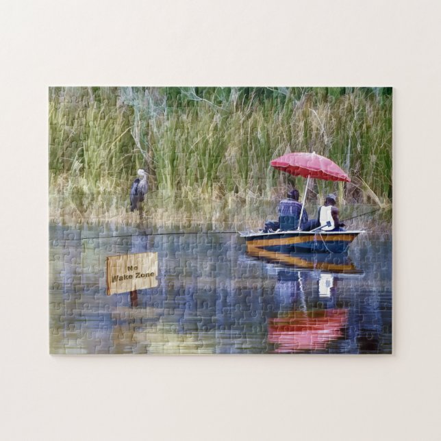 Two Fishermen at the Lake Jigsaw Puzzle (Horizontal)