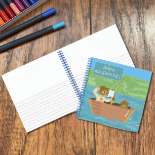 Two Fishing Brown Bears Kid Summer Journal