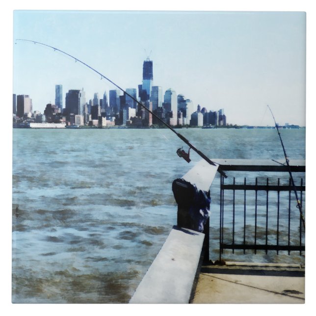 Two Fishing Poles Tile (Front)