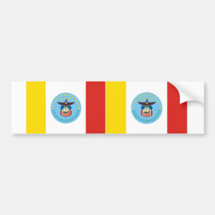 TWO Flag of Columbus, Ohio Bumper Sticker