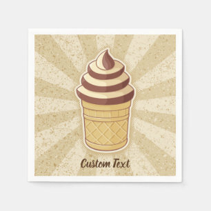 Two Flavours Ice Cream Cup Napkin