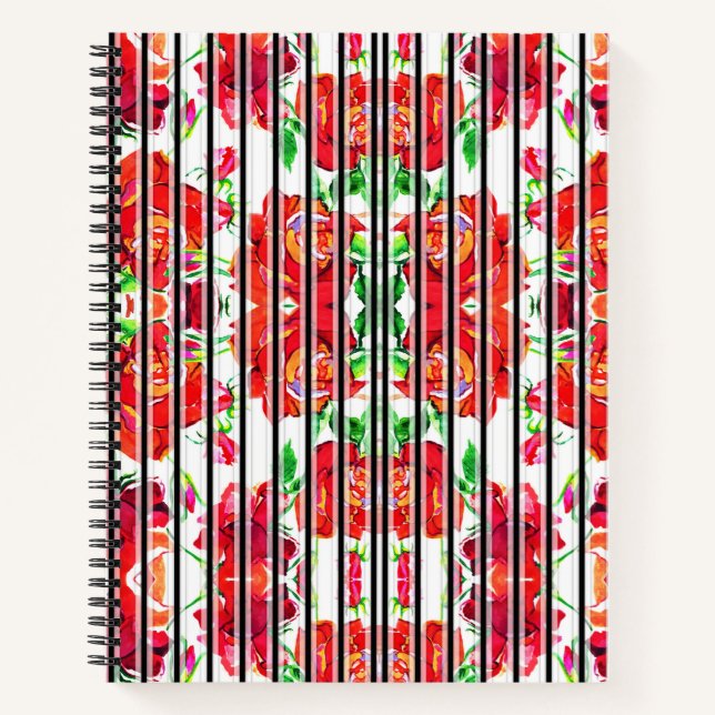 Two floral-patterned spiral notebooks  (Front)