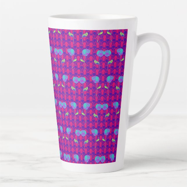 Two Flowers Cupflowers Latte Mug (Right)